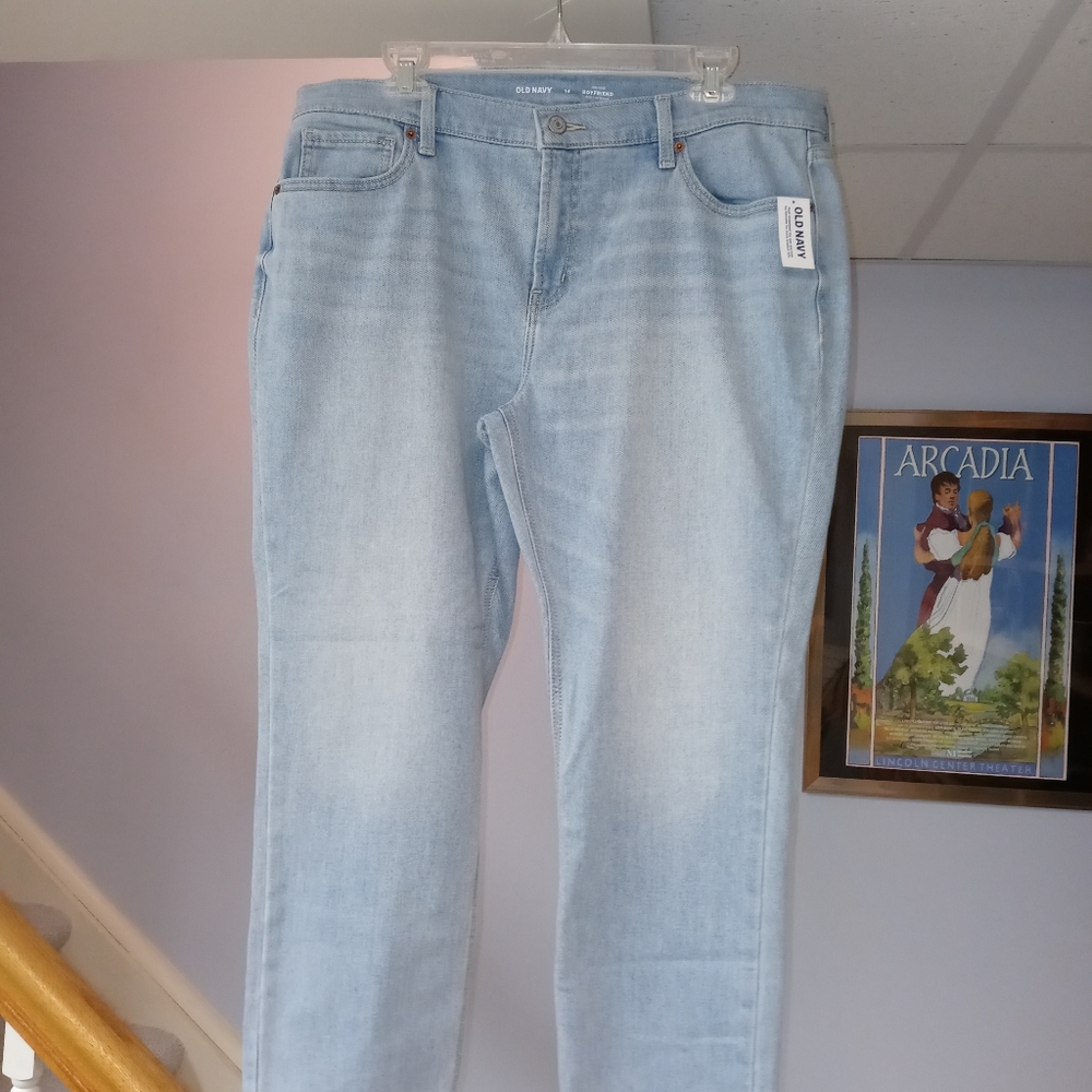 Old Navy Mid-Rise Built-In Warm Boyfriend Jeans